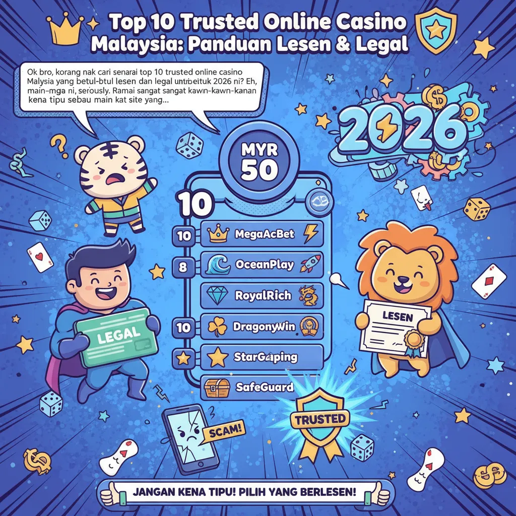 Top 10 Trusted Online Casino Malaysia: Panduan Lesen & Legal
