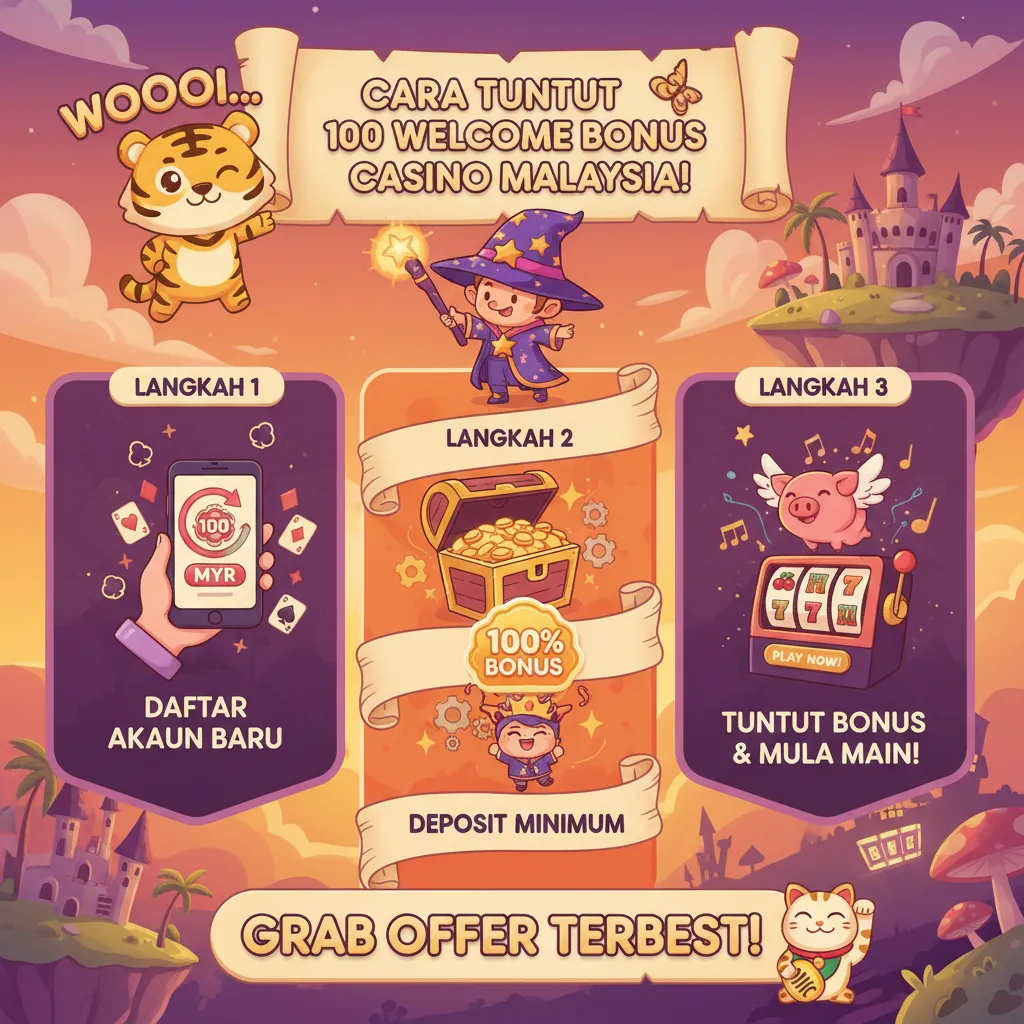 Cara Tuntut 100 Welcome Bonus Casino Malaysia