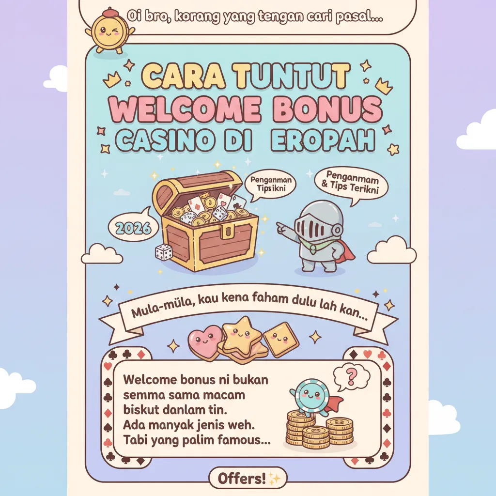 Cara tuntut welcome bonus casino di Eropah